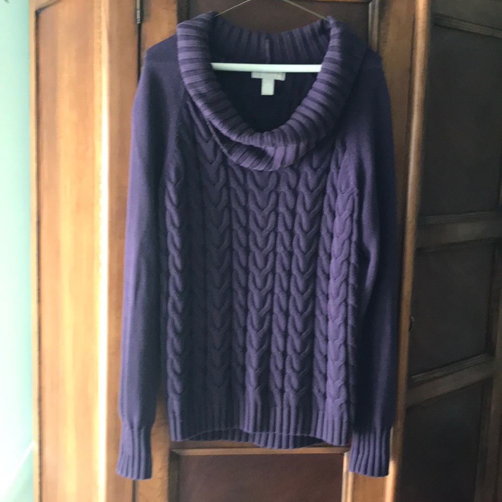 Plum cowl neck sweater